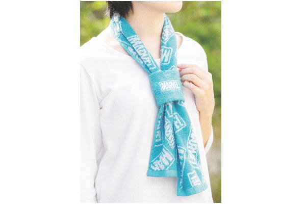 マーベルキャラクター リストバンド付きマフラータオル ライトブルー スプレッドロゴ Marvel マーベル ヒーロー ア の通販はau Pay マーケット ワールドショップ 商品ロットナンバー