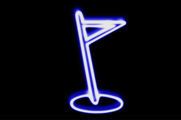 即発送可能 ネオン ピンフラッグ ピン ゴルフ アイコン マーク フラッグ 旗 グリーン ネオンライト 電飾 Led ラ 数量は多 Www Bayounyc Com