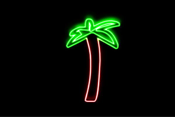 超美品 ネオン ヤシの木 5 海 やしの木 南国 うみ 夏 サマー ネオンライト 電飾 Led ライト サイン Ne 新版