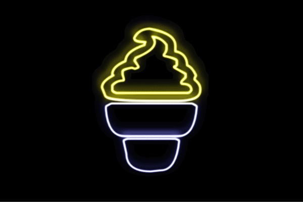 完璧 Cream アイスクリーム アイス イラスト ネオンライト 電飾 Led ライト サ ネオン ソフトクリーム 12 Ice その他ライト 照明