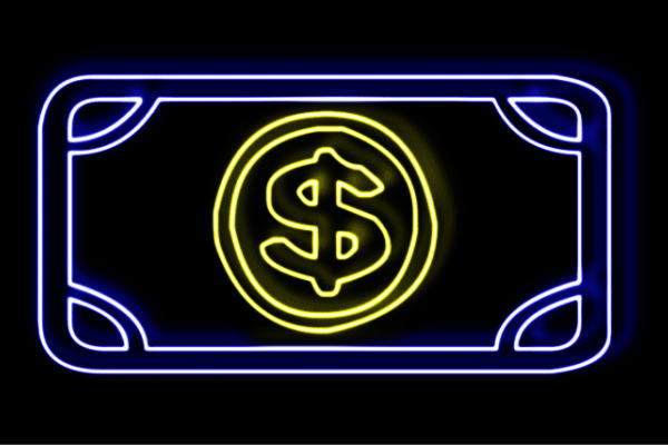 ネオン ドル 2 お金 金 金融 財布 アイコン サイン 定価 ネオンライト イラスト ライト 電飾 Led