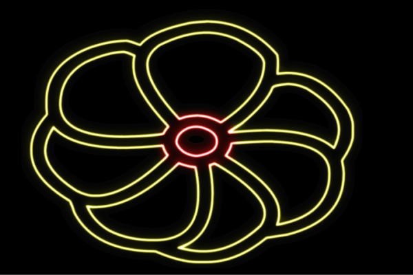 ネオン 花 17 ふらわー フラワー はな ハナ Flower お花 ネオンライト 電飾 Led ライト