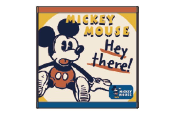 送料無料 ディズニーキャラクター 出群 ミニタオル レトロスタイル ミッキー ディズニー みっきー ミッキーマウス 映画