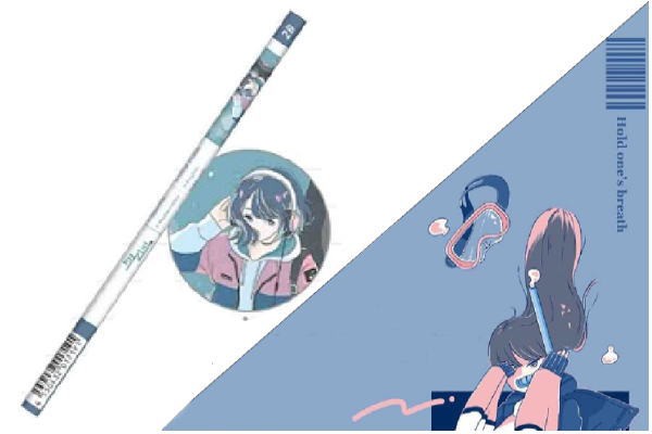 注目 カミ201719 日本製 オリジナル ジブンマニア マット軸鉛筆 2B 女の子 えんぴつ YOUTHFUL ガールズ 鉛筆 超格安価格 ELEGY