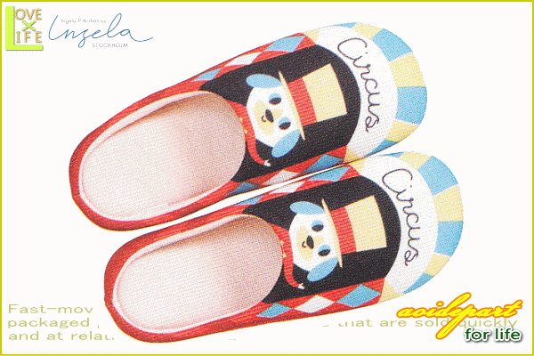 インゲラ アリアニウス スリッパ カラフルサーカス イラスト お部屋 ルームシューズ 履物 北欧 スリッパス デ 50 Off