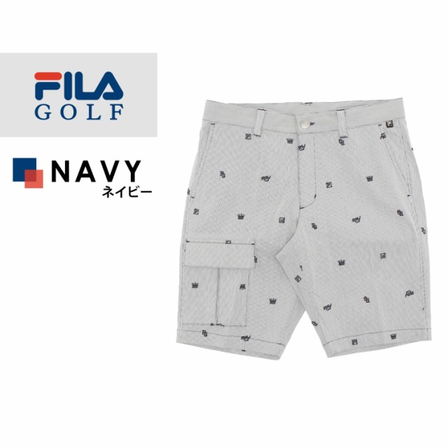 FILA GOLF フィラゴルフ ゴルフウェア ショートパンツ メンズ 春 夏 吸汗 速乾 ドライ 軽量 ストレッチ 伸縮性 ポケット 飛び柄