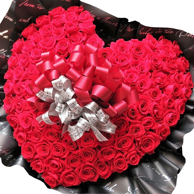 超大特価 プロポーズ 花束風 ハート 枯れない プリザーブドフラワー 赤バラ 100本使用 ハート フラワーギフト プロポーズ 記念日ギフト サプライズ 日本正規品 Grammo Org