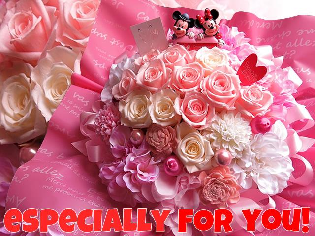 ロングセラー ミッキー ミニー ハート 花束風 ピンク ホワイト ろーローズ10 プリザーブドフラワー入りギフト 枯れない お1人様1点限り Carlavista Com