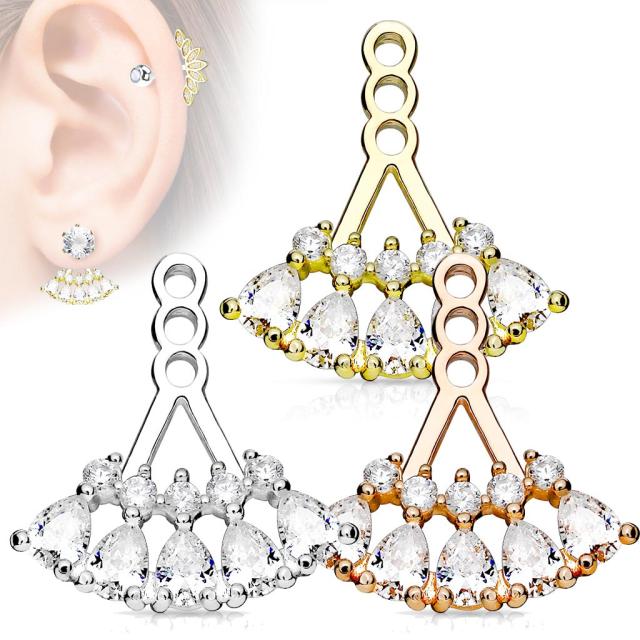 ピアス ボディピアス用パーツ g 18g 16g 対応 パヴェドロップ シールド 1個販売 ヘリックス 耳 キャッチ メンズ レディース 女 プレの通販はau Pay マーケット ボディピアス専門店グリーンピアッシング 商品ロットナンバー