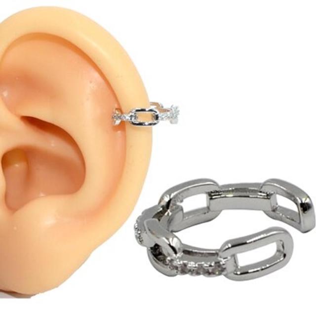 クリスタルチェーンイヤーカフ 1個販売 シルバー 銀色 ゴールド 金色 パヴェ クリスタル おしゃれ 人気 メンズ レディース イヤリング はの通販はau Pay マーケット ボディピアス専門店グリーンピアッシング 商品ロットナンバー