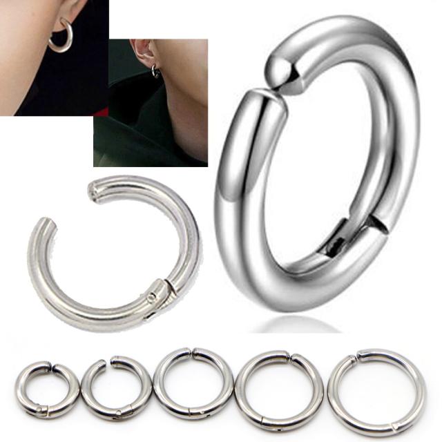 [開けないボディピアス風] 10G セグメント風ノンホールピアス ボディーピアス風 イヤリング 1個販売 イヤーカフ