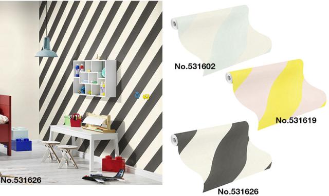 新入荷 壁紙 貼ってはがせる壁紙 フリース壁紙 Rasch 輸入壁紙 おしゃれ Diy 賃貸 キッズ ボーダー 黄色 ピンク 太い ストライプ 北欧 魅力的な Carlavista Com