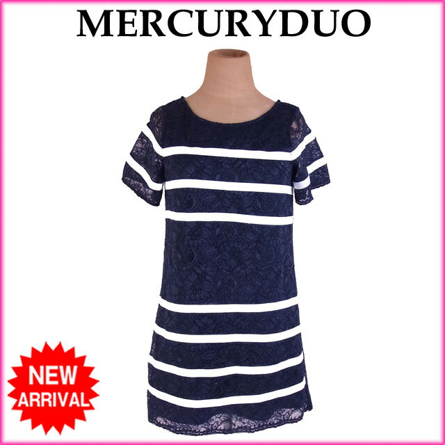 速達メール便 ラスト1点 マーキュリーデュオ ワンピース 半袖 ミニ丈 Fサイズ クルーネック レースボーダー ネイビー ホワイト Mercuryduo レデ 最先端 Www Endocenter Com Ua