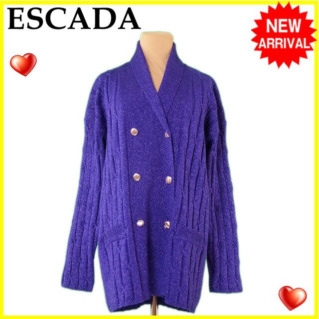 エスカーダ Escada カーディガン 両サイドポケット付き レディース