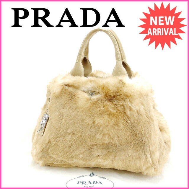 プラダ PRADA トートバッグ バッグ バック ハンドバッグ レディース エコラパン×スエード 【中古】 T11939