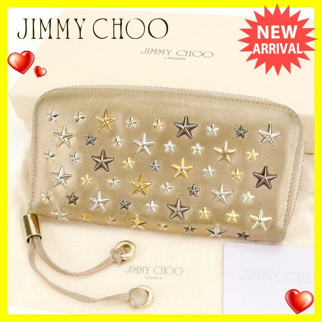 出色 ジミーチュウ Jimmy choo 長財布 ラウンドファスナー FILIPA