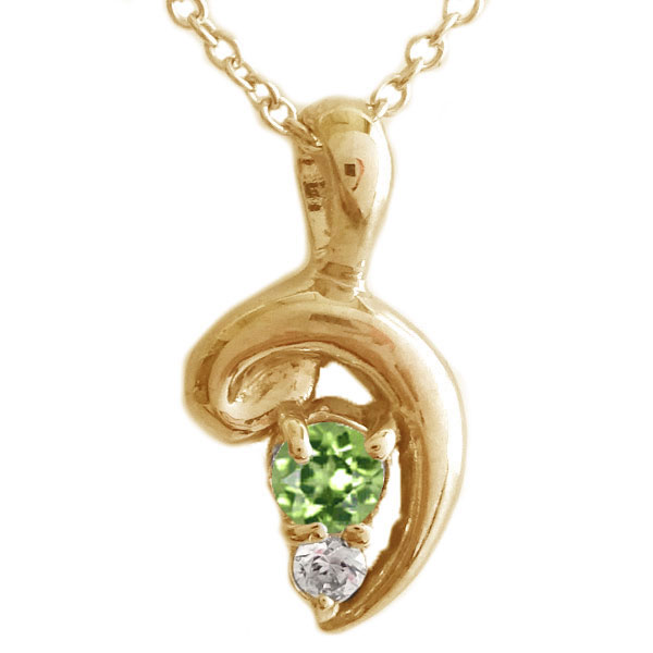 人気特価激安 ピンクゴールド K18 ペンダント ネックレス 8月誕生石 ペリドット K18pg ダイヤモンド 日本産 Olsonesq Com