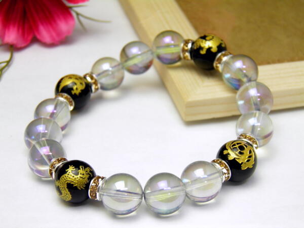 全国組立設置無料 ブレスレット 風水四神獣 オニキス 金彫り 12mm オーロラクォーツ12mm 風水 パワーストーン プチギフト 転勤 退職 お礼 母の日 敬老 人気商品再入荷 Ggjapan Jp