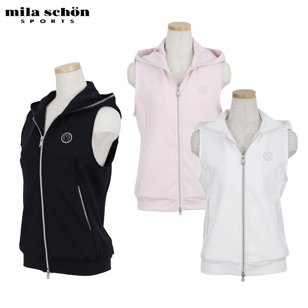 中古 Sports Schon Mila スポーツ ミラ ショーン 日本正規品 ゴルフウェア 新作 秋冬 21 送料無料 ロゴコンチョ付 ロゴジャガードデザイン ラウンド型スパンコール刺繍 クルーネック ニットベスト ベスト レディース レディースウェア Williamsav Com