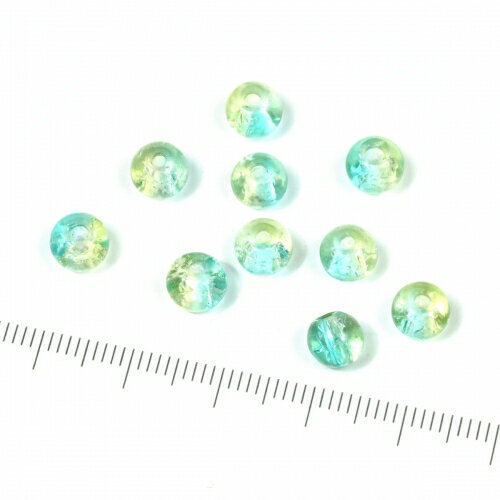 ビーズ 10個 クラックガラスビーズ 4mm エメラルド ライムmix 丸 まる 玉 透明 ビーズ 透ける キラキラ の通販はau Pay マーケット 隠れ工房greenocean 商品ロットナンバー