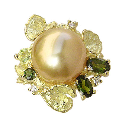 最大30 Off パール リング 真珠 指輪 南洋白蝶真珠 ゴールド系 11mm ダイヤモンド ペリドット グリーントルマリン 指輪 おしゃれ コンビニ受取対応商品 Kweli Shop