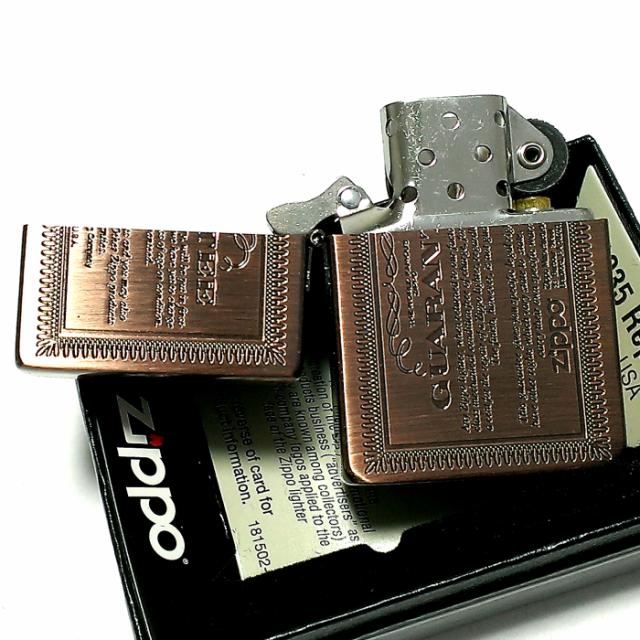 速達メール便送料無料 Zippo 1935 復刻レプリカ ジッポ ライター Guarantee ギャランティ 銅古美 カッパー おしゃれ 角型 彫刻 Zippoライター かっこいい ギフ 大流行中 Farmerscentre Com Ng