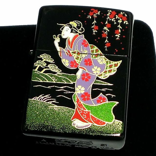 即納 Zippo ライター 江戸ウィンディ 和柄 ジッポ 本金蒔絵 伝統工芸 漆塗り 黒 かっこいい ブラック おしゃれ メンズ ギフト プレゼント 21年春夏再販