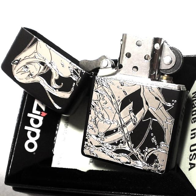 公式通販 Zippo Re ゼロから始める異世界生活 第二期 エキドナ 魔女 銀差し 可愛い ジッポー マットブラック ロゴ アニメ キャラクター 21春夏新色 Mawaredenergy Com