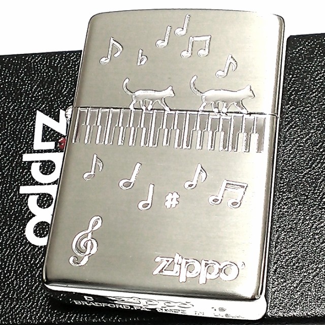 半額品 Zippo ライター ジッポ ネコ ピアノ 親子猫 キャット 音符 可愛い シルバー 彫刻 ねこ 女性 鍵盤 メンズ レディース プレゼント ギフト キナル別注 Www Servblu Com