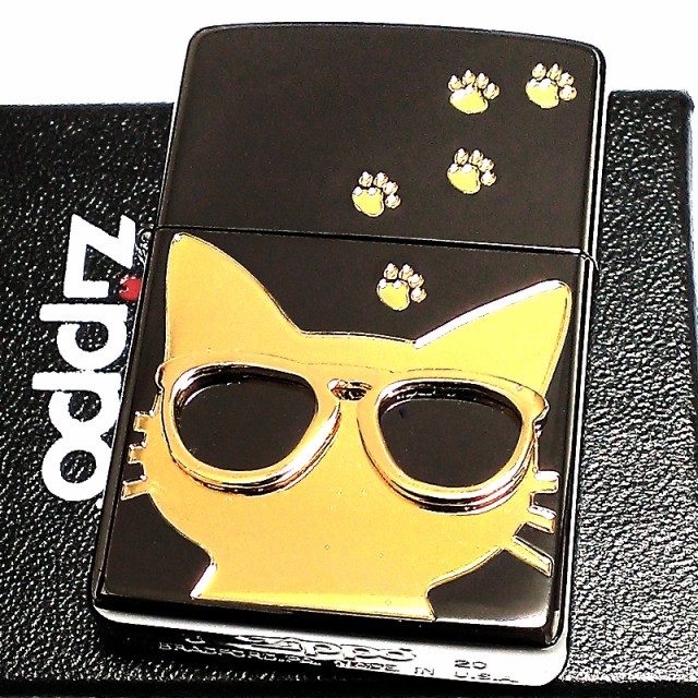 現金特価】 ZIPPO 猫 ライター サングラス 可愛い ジッポ ネコ 