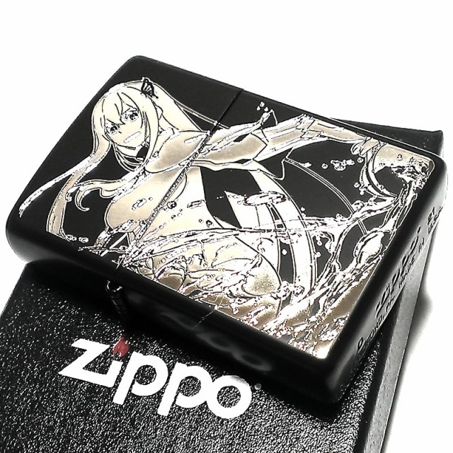 公式通販 Zippo Re ゼロから始める異世界生活 第二期 エキドナ 魔女 銀差し 可愛い ジッポー マットブラック ロゴ アニメ キャラクター 21春夏新色 Mawaredenergy Com