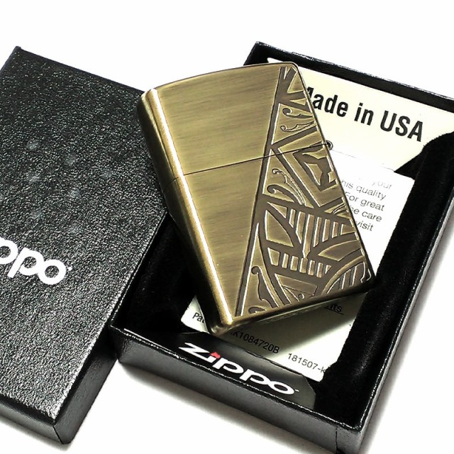 ZIPPO ライター ネイティブアメリカン お守り ジッポ ブラス 彫刻 イブシ仕上げ メンズ 珍しい ギフト プレゼント 御守りの通販はau