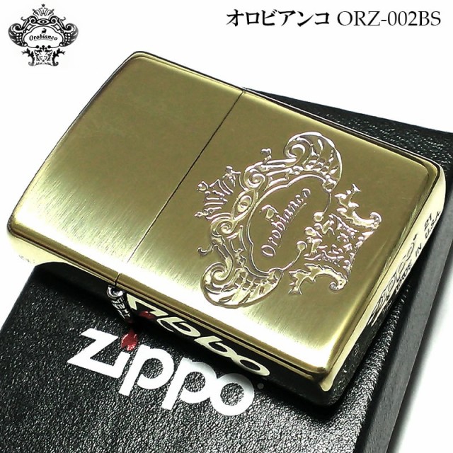 ついに入荷-ZIPPO オロビアンコ シルバー＆ゴールド 金銀 ロゴ ブラ