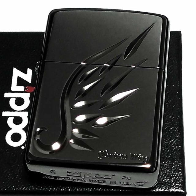 店舗良い ジッポ ブラック V Wing アーマー Zippo ライター ギフト メンズ おしゃれ 重厚 ミラー仕上げ かっこいい 鏡面 黒 V刃彫刻 天使の羽 ライター Jsbbmarina Com