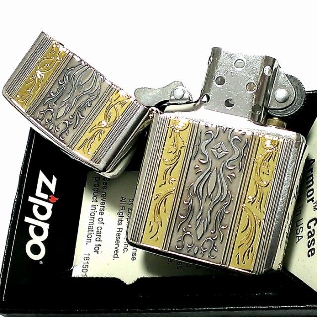 55 以上節約 Zippo アーマー 両面アラベスク サイドロゴ ジッポ ライター シルバー ゴールド 銀 金 両面加工 重厚モデル かっこいい メンズ ギフト Seal限定商品 Olsonesq Com