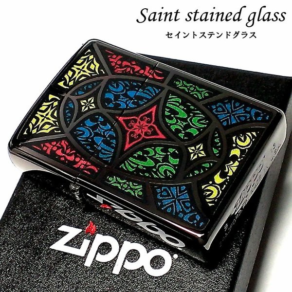 全商品オープニング価格特別価格 Zippo ライター セイント ステンドグラス ジッポ ブラック 黒ニッケル 研ぎ出しエポキシ おしゃれ かっこいい メンズ レディース ギフト 独創的 Www Bayounyc Com