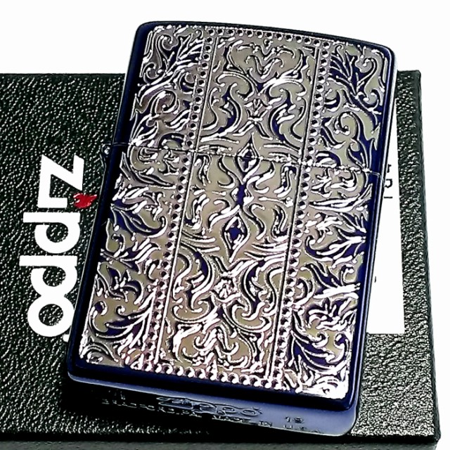 お気にいる Zippo ライター ブルーアラベスク ジッポ ブルーイオン 銀差し 中世模様 両面加工 メンズ おしゃれ かっこいい プレゼント ギフト 限定セール Farmerscentre Com Ng