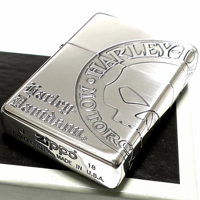 人気ブランド Zippo ライター ハーレーダビッドソン ジッポ スカル3面彫刻 シルバー燻し かっこいい ドクロ 日本限定モデルジッポー おしゃれ 最新の激安 Olsonesq Com