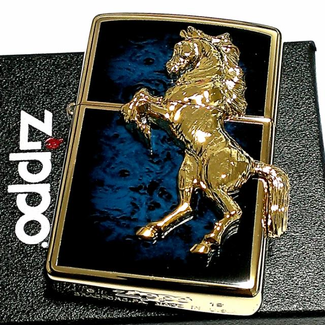 正規激安 Zippo ライター ウイニングウィニー ジッポ ゴールドプレート アトランティックブルー かっこいい 馬 青金 金タンク 新着商品 Ecosmarte Com Mx
