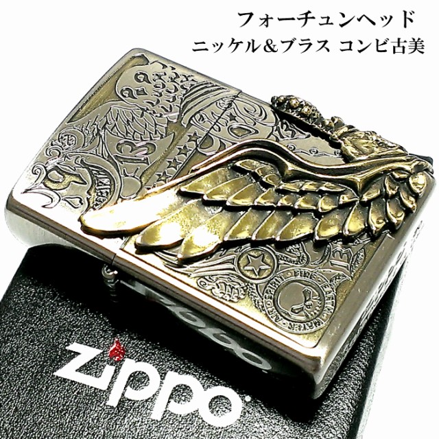 ZIPPOライター かっこいい フォーチュンヘッド ジッポ 銀イブシ スカル新品シルバー系ZIPPOはコチラ