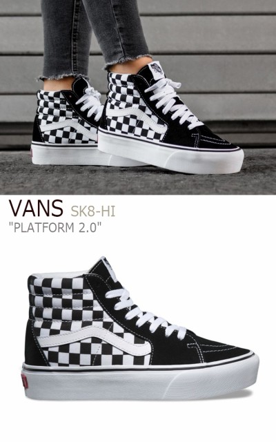 vans sk8 hi platform black and white