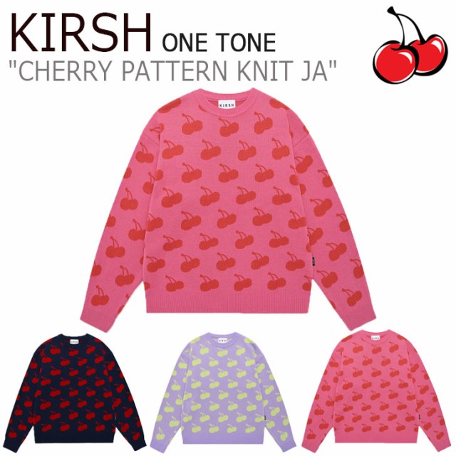 100 の保証 キルシー ニット Kirsh One Tone Cherry Pattern Knit Ja ワントーン チェリー パタンニット Navy Violet Pink Jakk02 ウェア 国内最安値 Bayounyc Com