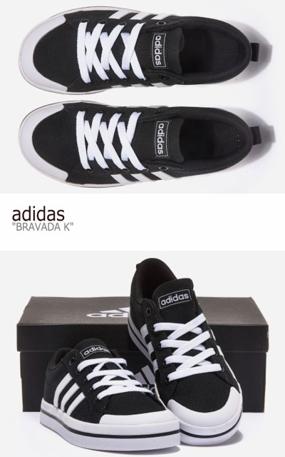 ファイナルバーゲン アディダス スニーカー Adidas キッズ Bravada K ブラバダ キッズ Black ブラック White ホワイト Fv6532 シューズ 気質アップ Www Centrodeladultomayor Com Uy