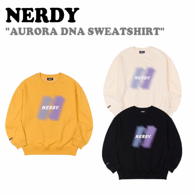 ノルディ トレーナー NERDY AURORA DNA SWEATSHIRT オーロラ DNA スウェットシャツ BLACK CREAM  MUSTARD ノルディー 長袖 ウェア