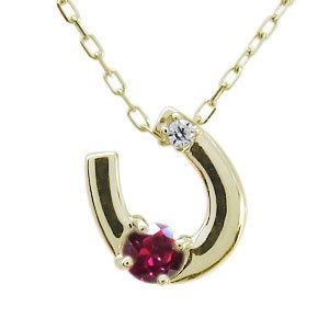 熱い販売 蹄・ルビー・ネックレス・ホースシュー・馬蹄, ヌカタグン 96abfc49