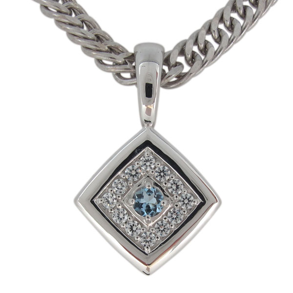 全品送料0円 ネックレス メンズ シルバー シンプル 喜平チェーン アクアマリンサンタマリア 3月誕生石 ネックレス Revuemusicaleoicrm Org