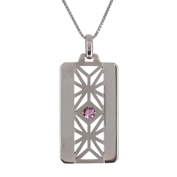 純正 ネックレス メンズ プラチナ 10月誕生石 ピンクトルマリン ペンダント 麻の葉 高級感 Sahwan Com