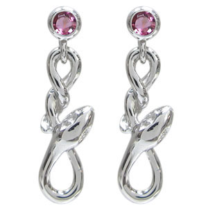 メール便なら送料無料 ピンクトルマリン 蛇 へび ピアス スネーク 10金 ピアス 公式店舗 Vigorgh Com