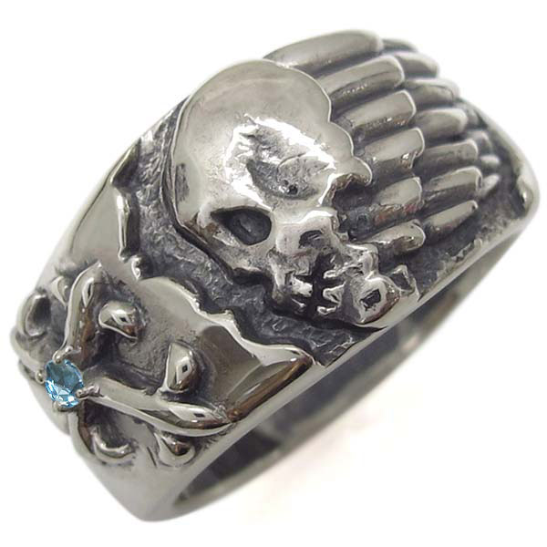 激安ブランド 十字架リング シルバーリング 骸骨 指輪 メンズリング お洒落