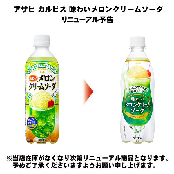 ついに再入荷 アサヒ カルピス 味わいメロンクリームソーダ 500ml ペットボトル 48本 24本入 2 まとめ買い 激安 即納 Farmerscentre Com Ng